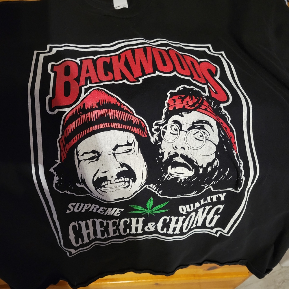 Backwoods Black Graphic Tee - Cheech & Chong Design